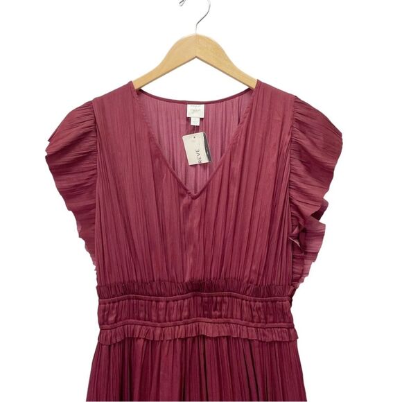 NWT Evereve Roan + Ryan Tallulah Holiday Midi Dress in Burgundy Wine Size Small - Picture 5 of 15
